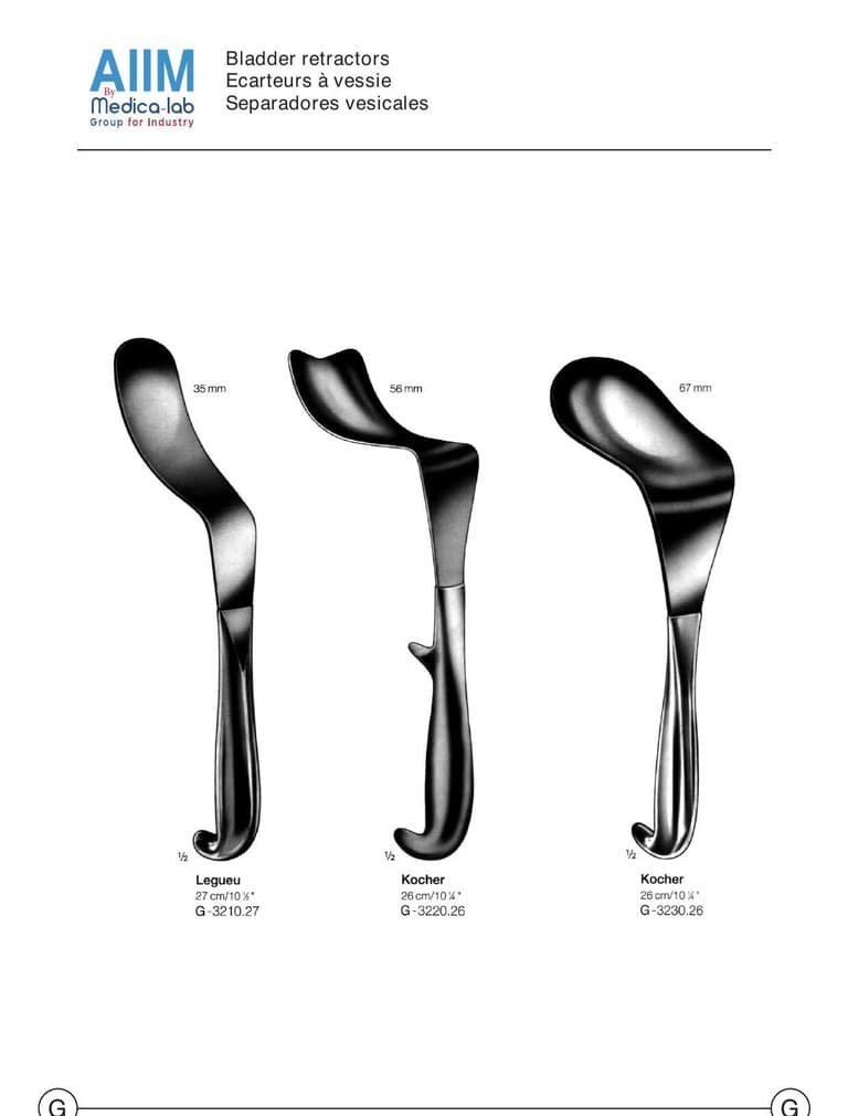 Kocher-Legueu Bladder Retractors