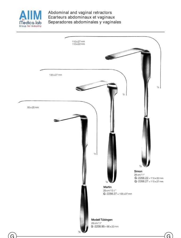 Simon-Martin Vaginal Wall Retractors