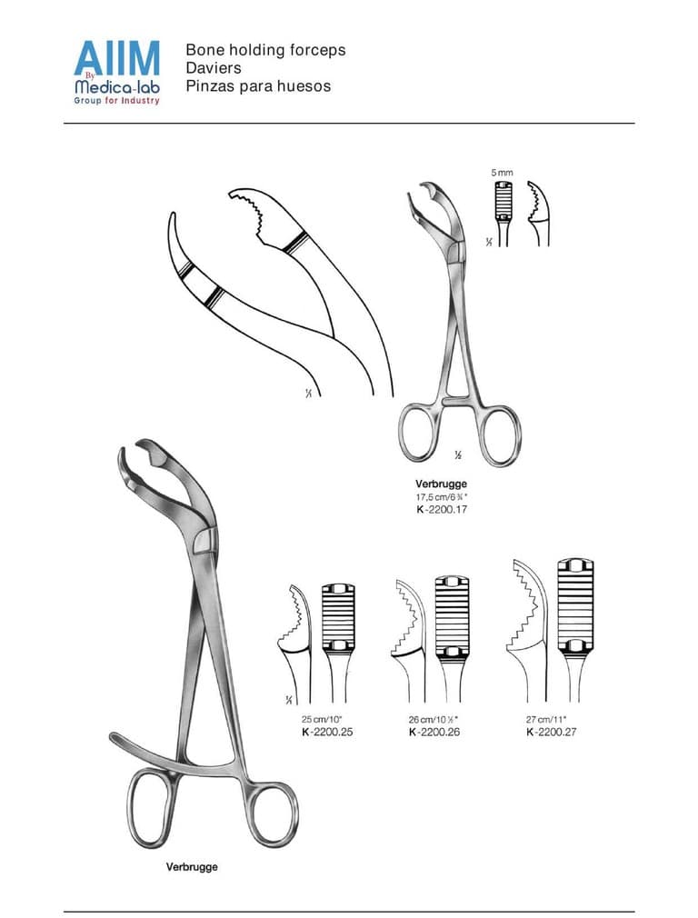 Verbrugge Bone Holding Forceps
