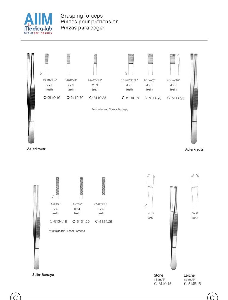 Adlerkreutz Vascular and Tumor Forceps, 20cm