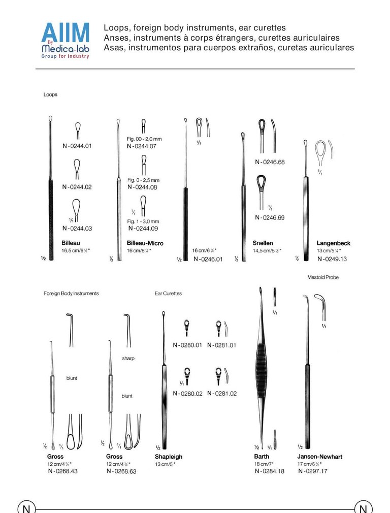 Billeau Ear Loop and Curette Set
