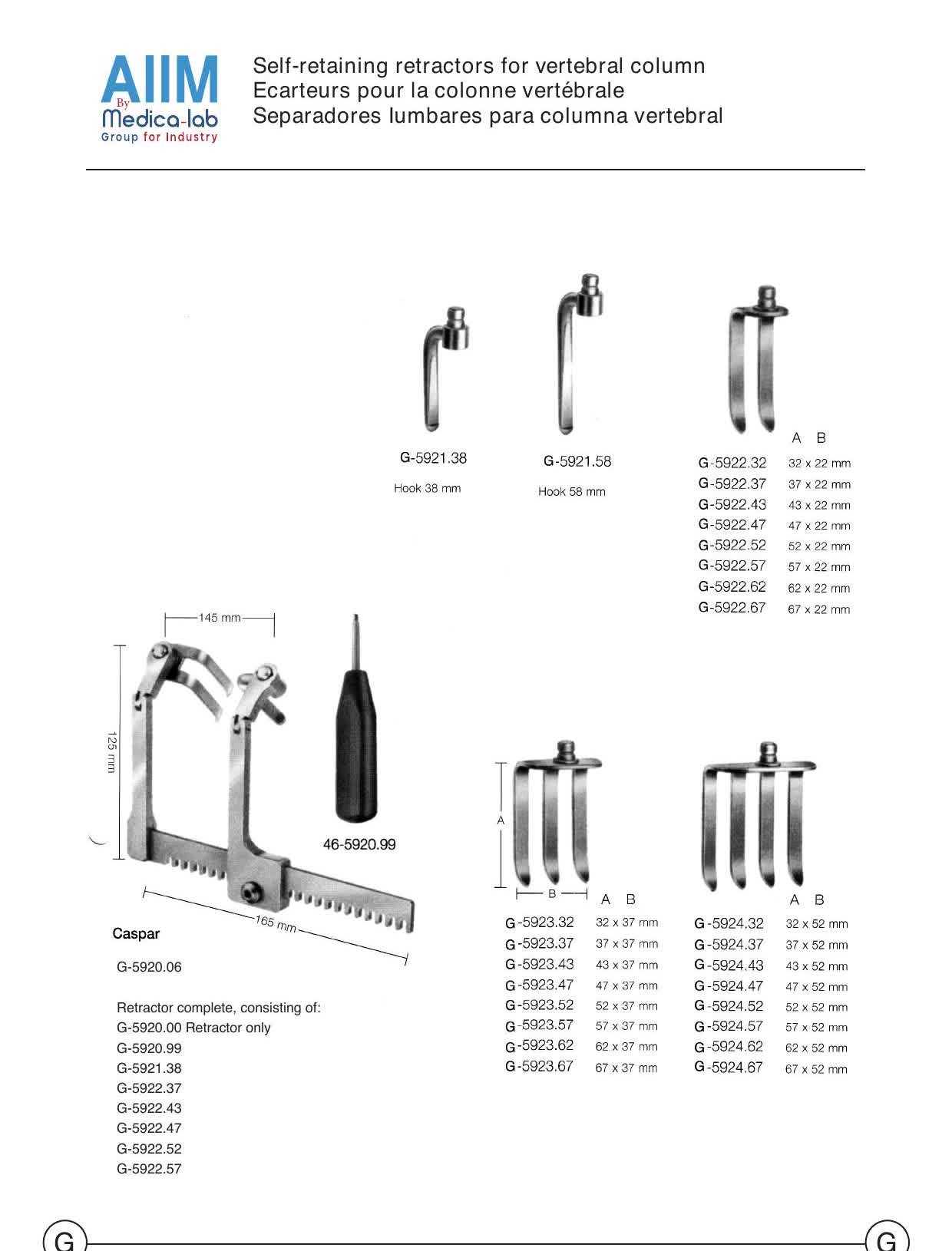 Caspar Self-Retaining Lumbar Spine Retractor