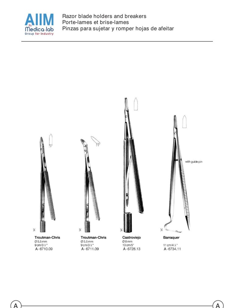 Castroviejo Razor Blade Holder