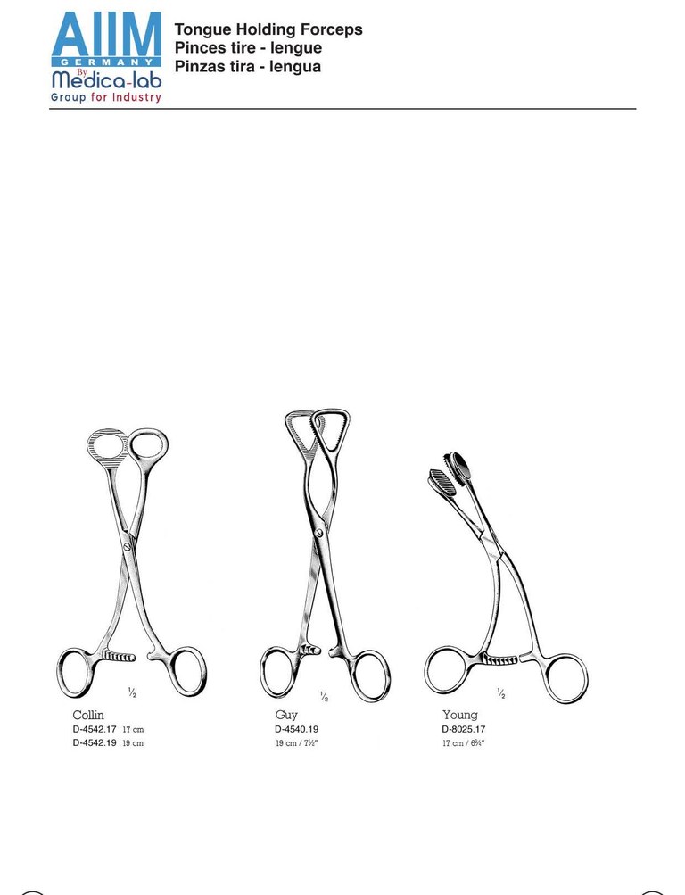 Collin Tongue Holding Forceps