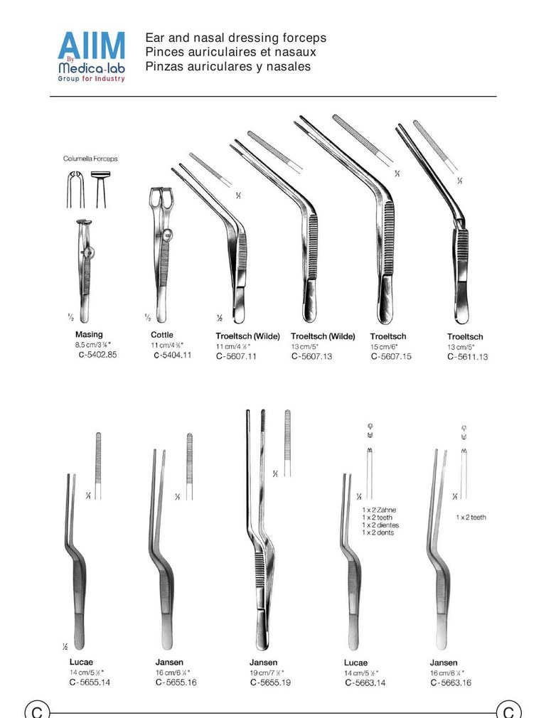 Cottle Nasal Dressing Forceps, 11cm