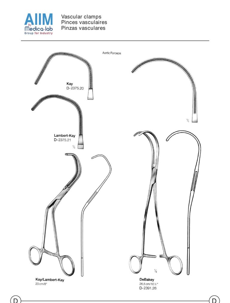 Clamp aortique de DeBakey