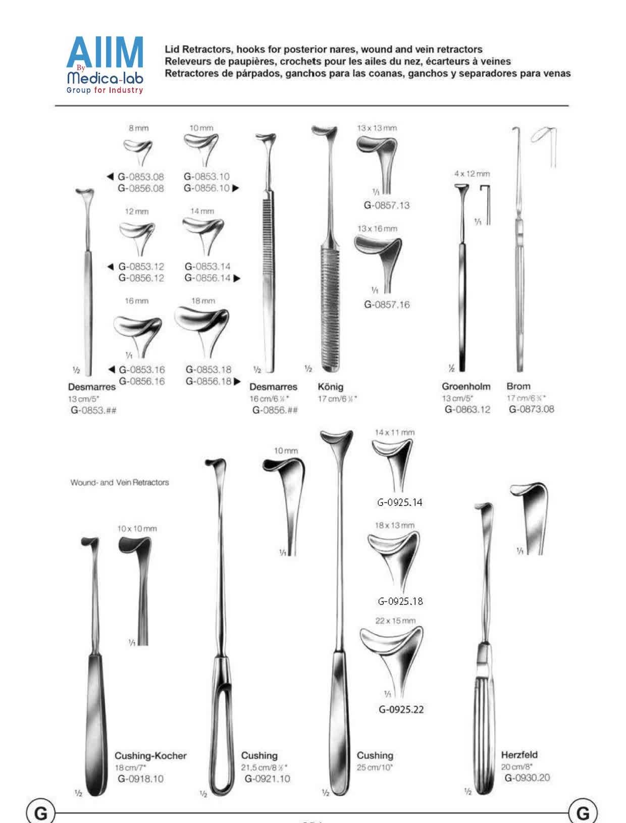 Desmarres Lid & Wound Retractor Set