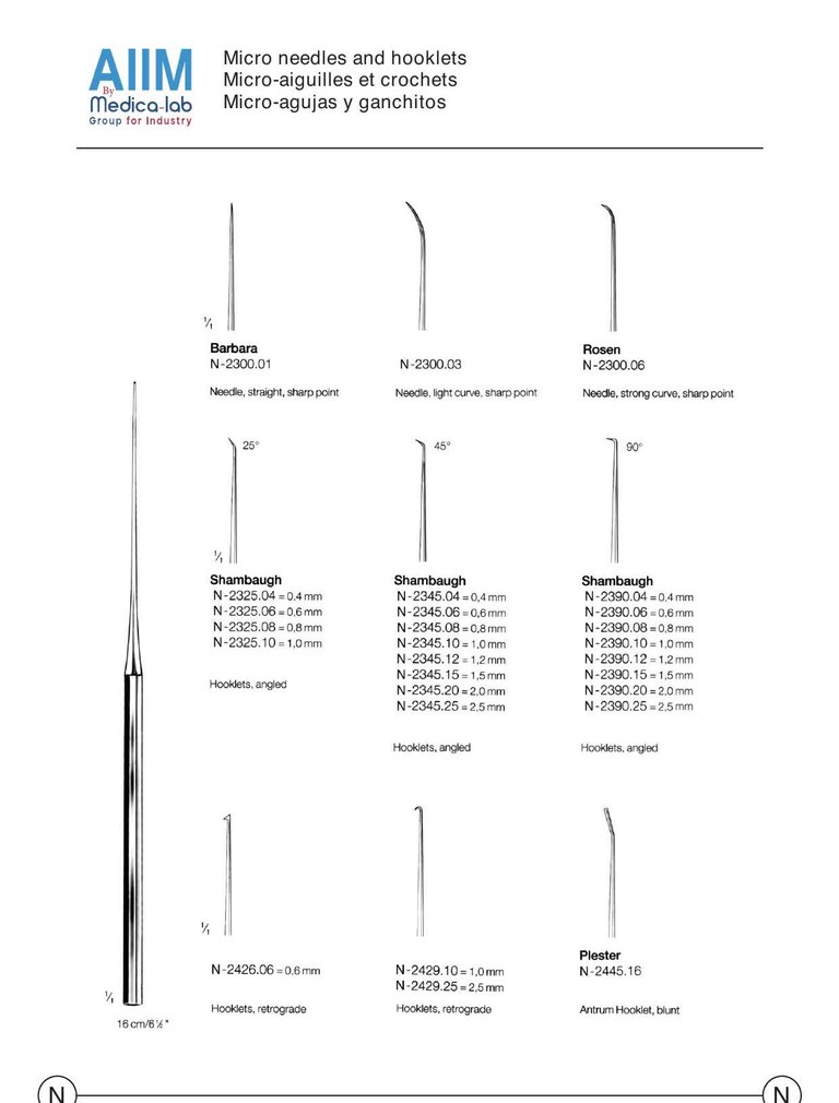 Ear Micro Needles and Hooklets Set