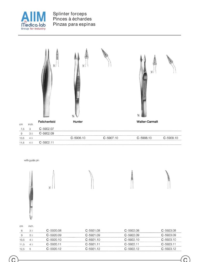 Feilchenfeld Splinter Forceps, 9cm