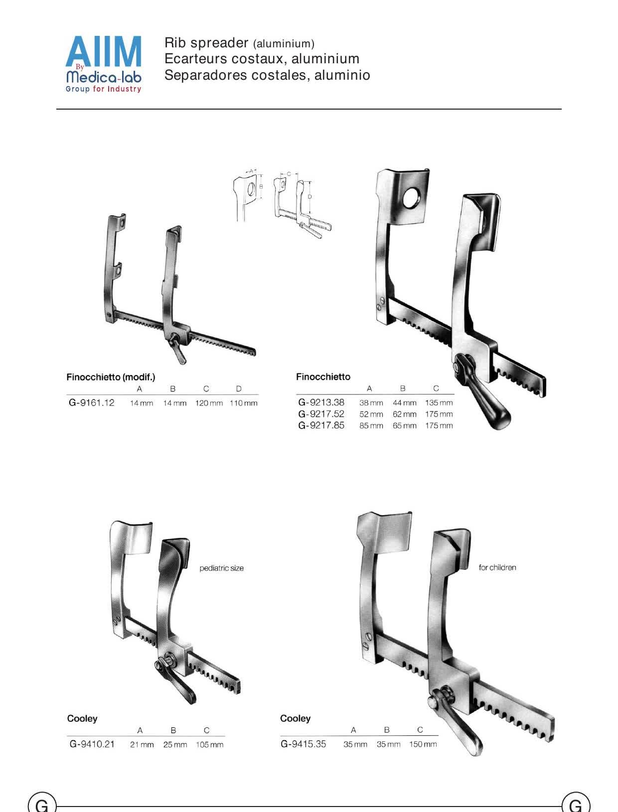 Finocchietto Rib Spreader, Aluminium