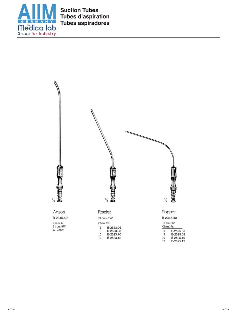 Frazier Suction Tube