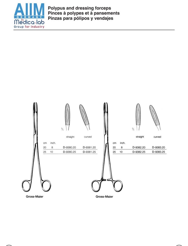 Gross-Maier Polypus and Dressing Forceps