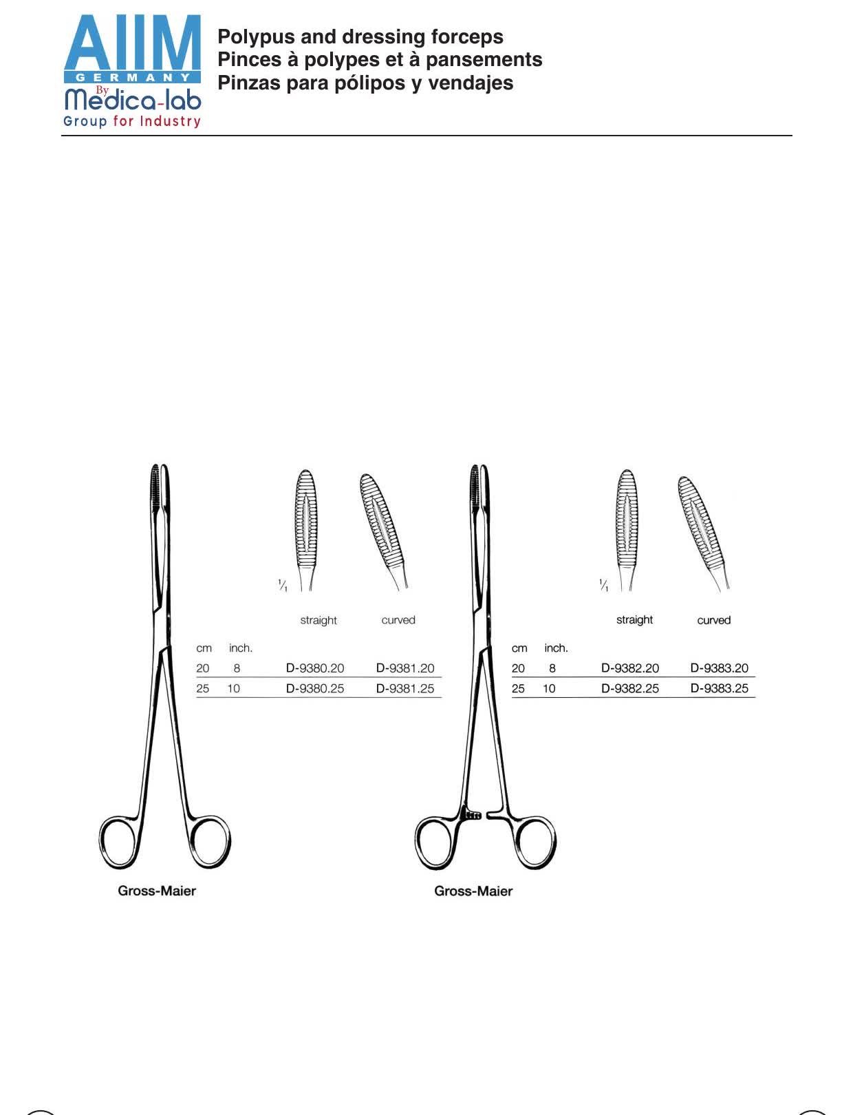 Gross-Maier Polypus and Dressing Forceps