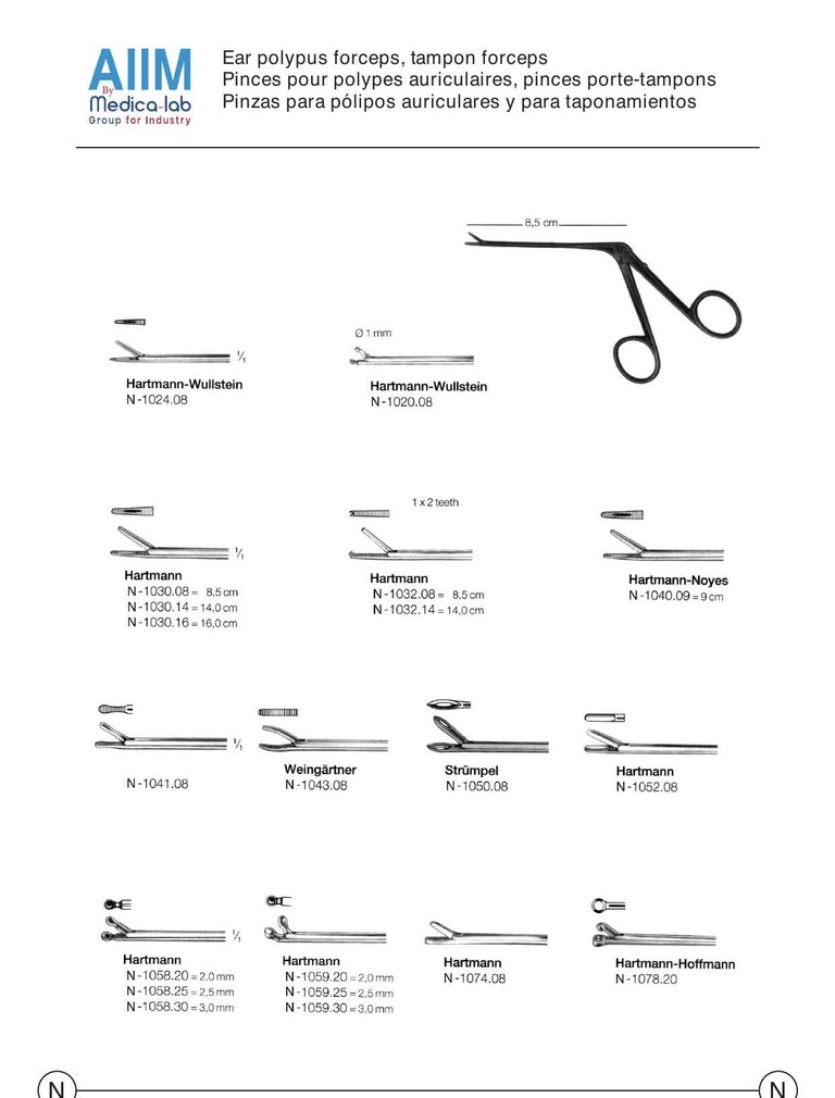 Hartmann Ear Forceps (Alligator Pattern)