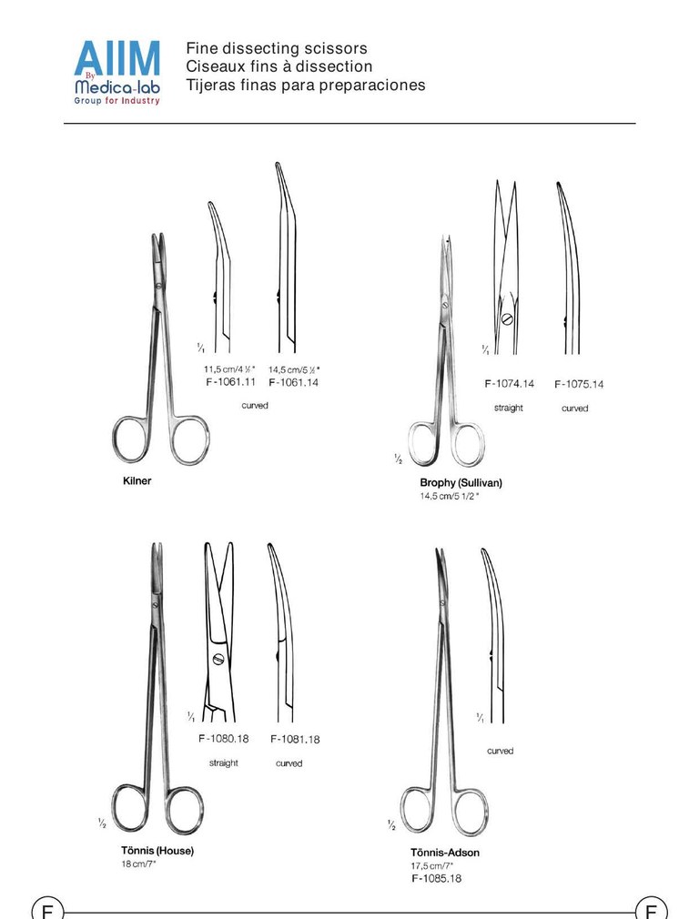 Kilner Fine Dissecting Scissors