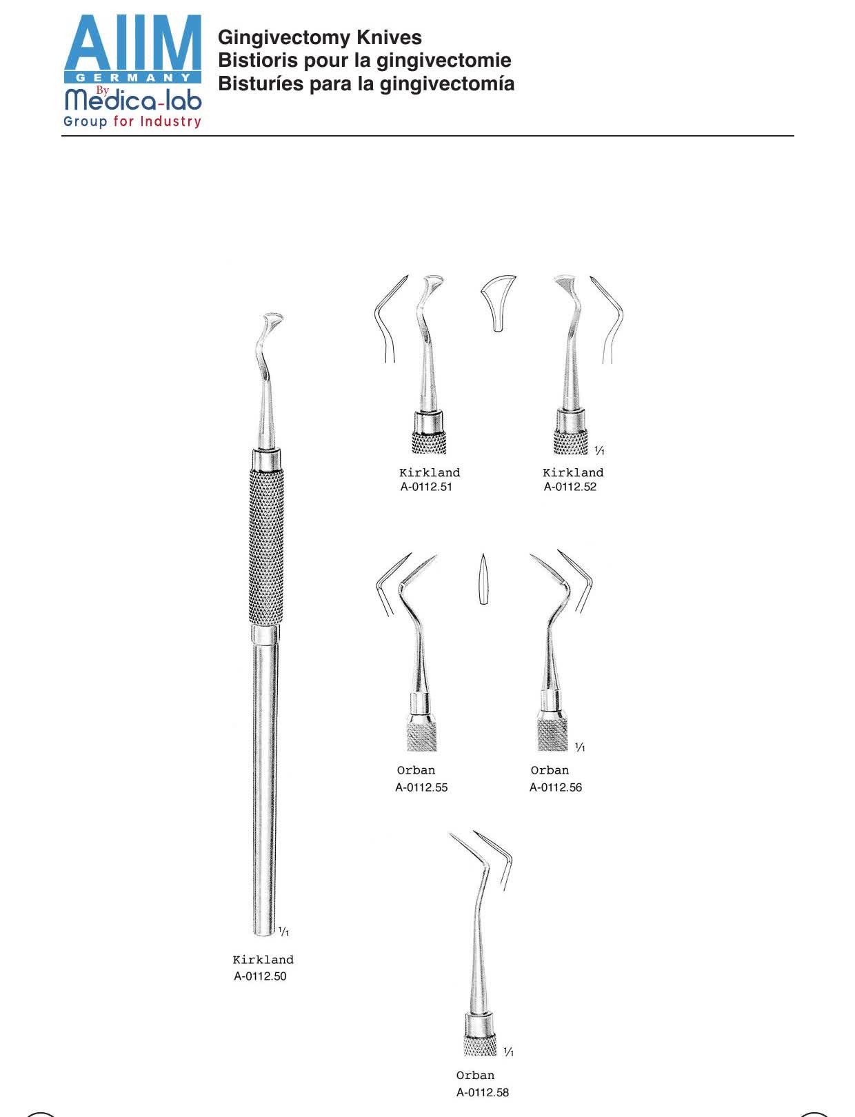 Bistouri de gingivectomie Kirkland