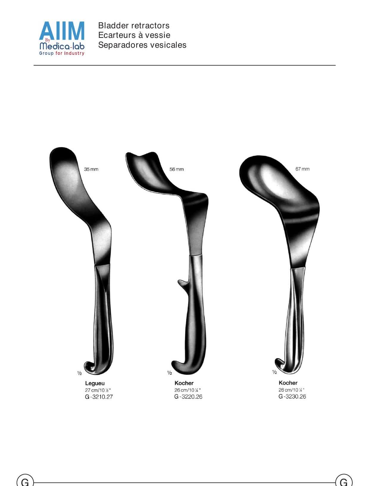 Kocher-Legueu Bladder Retractors
