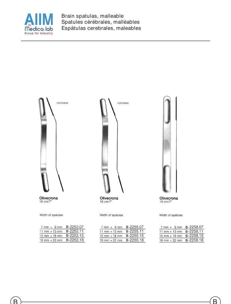 Malleable Brain Spatulas