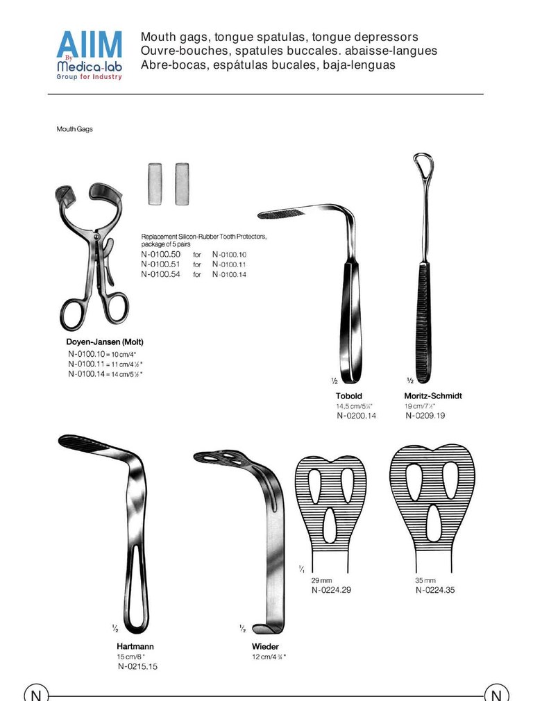 Mouth Gags, Tongue Spatulas & Depressors