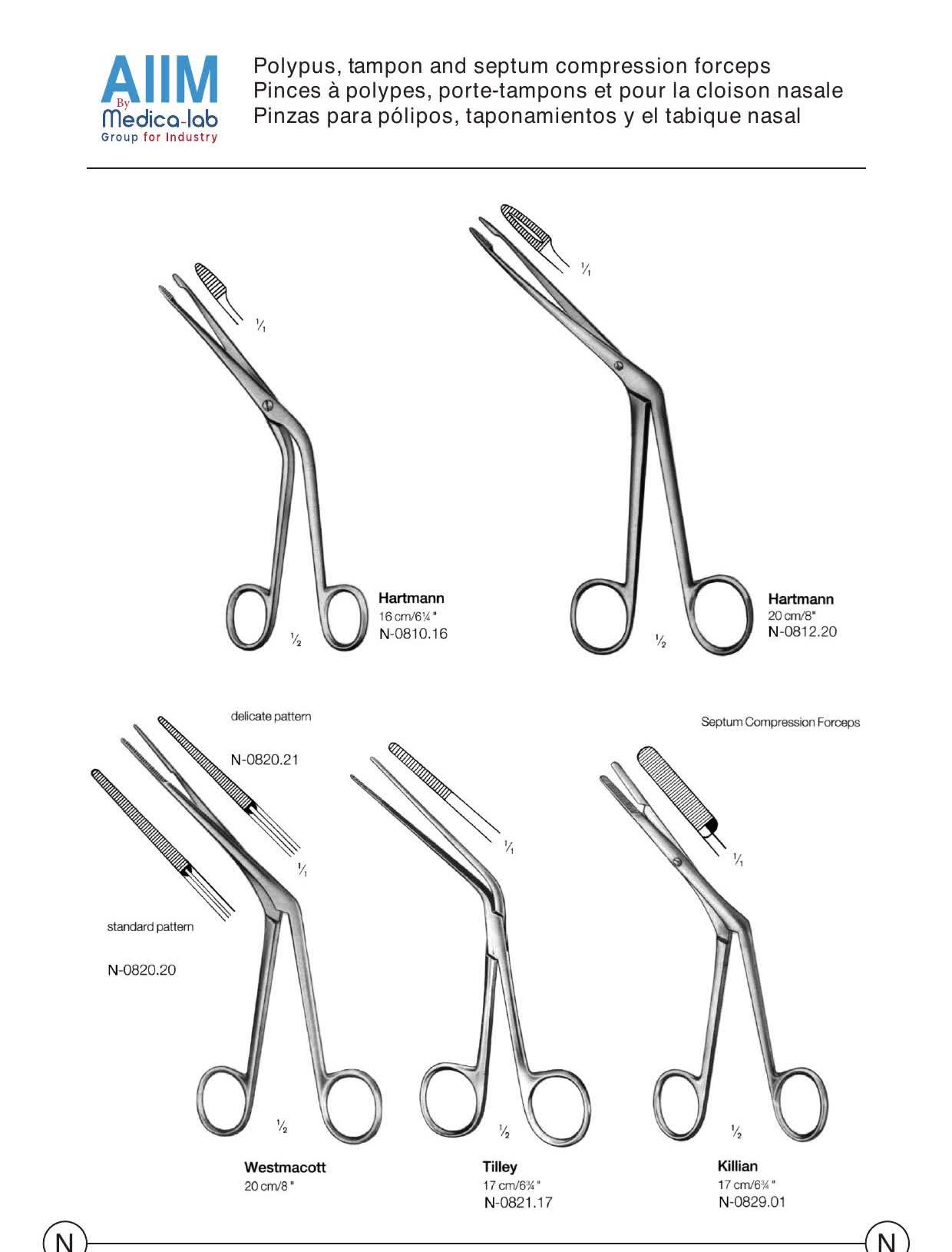 Nasal Polypus and Septum Compression Forceps
