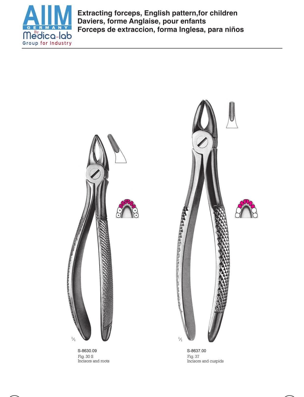 Pediatric Extracting Forceps, English Pattern