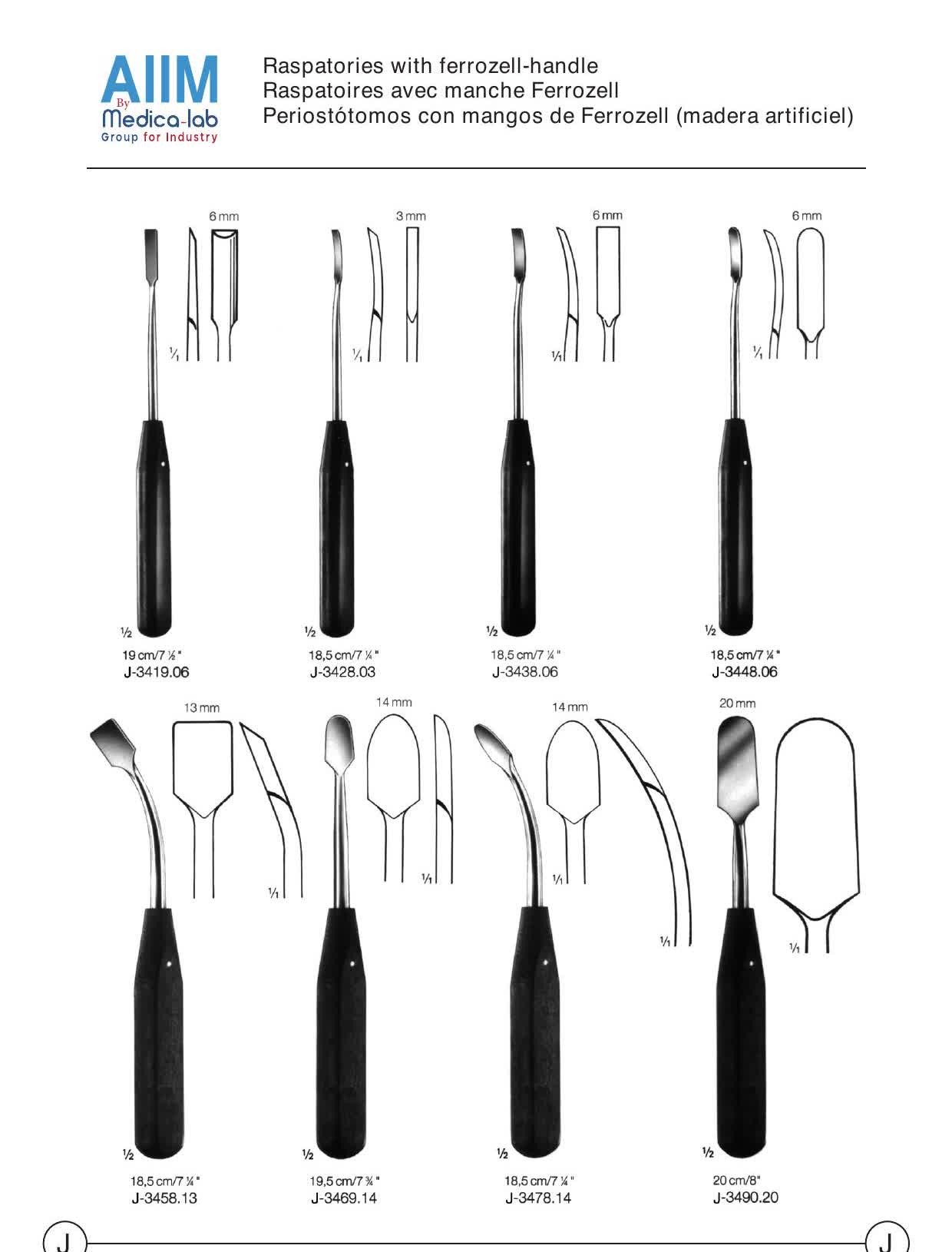 Periosteal Raspatory with Ferrozell Handle