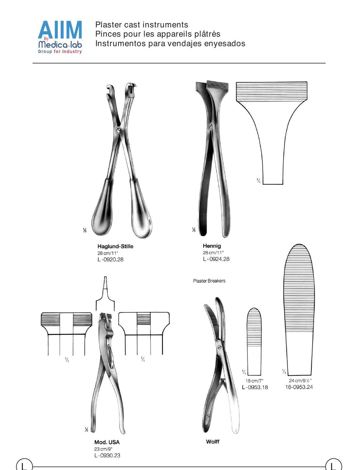 Plaster Cast Instruments (Plaster Shears)