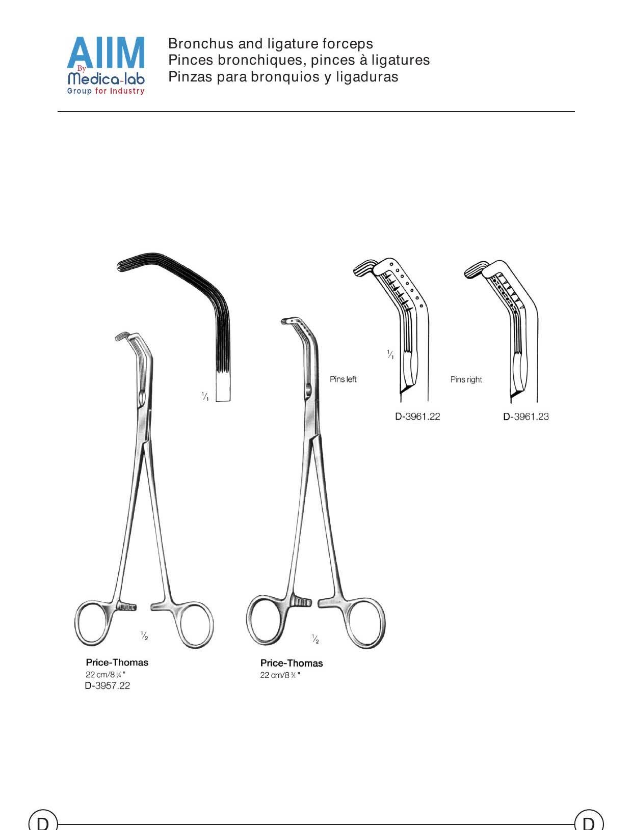 Price-Thomas Bronchus & Ligature Forceps