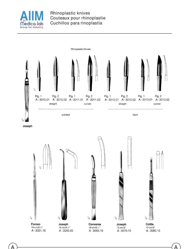 Rhinoplastic Knives