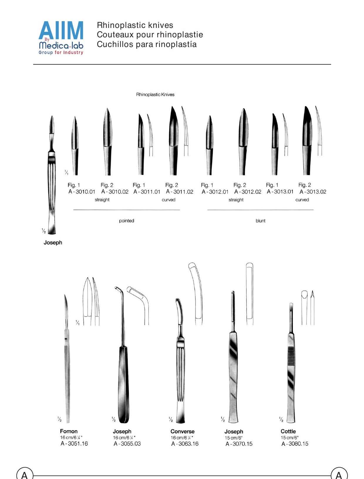 Rhinoplastic Knives