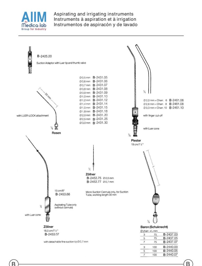 Rosen Suction Needle