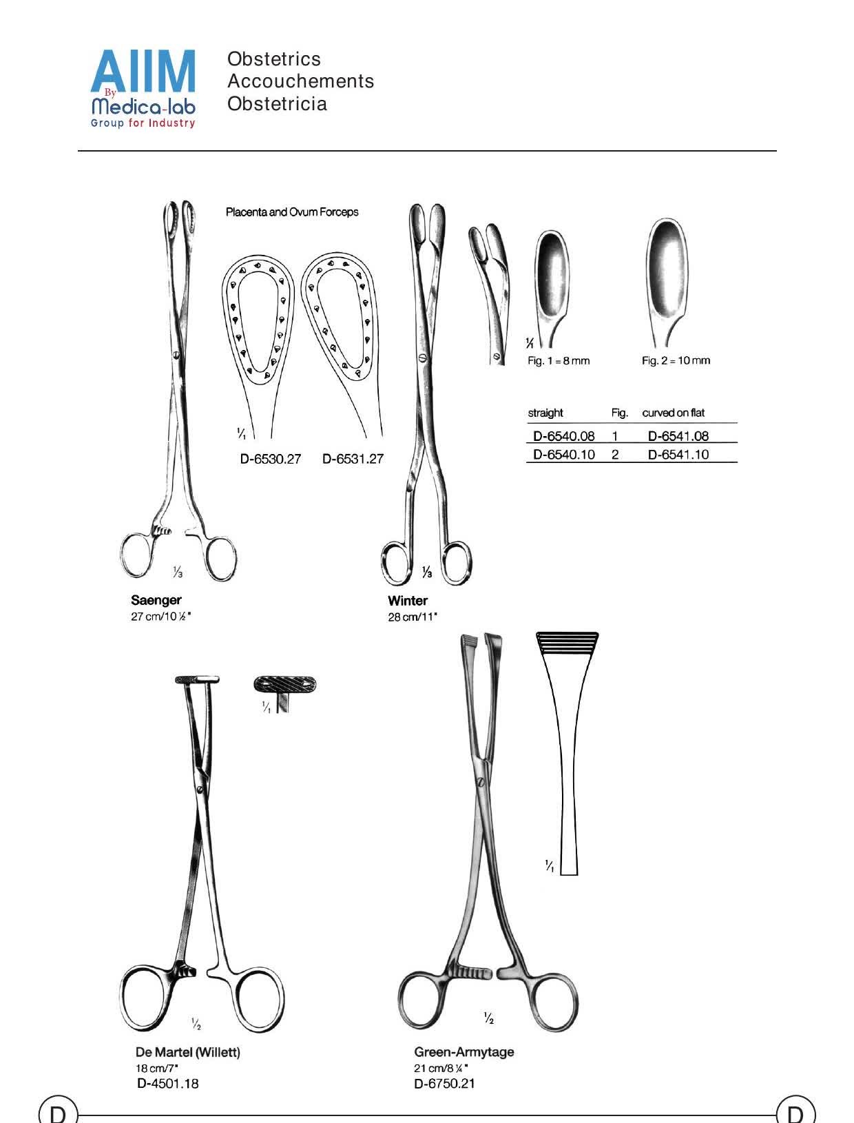 Saenger Placenta and Ovum Forceps