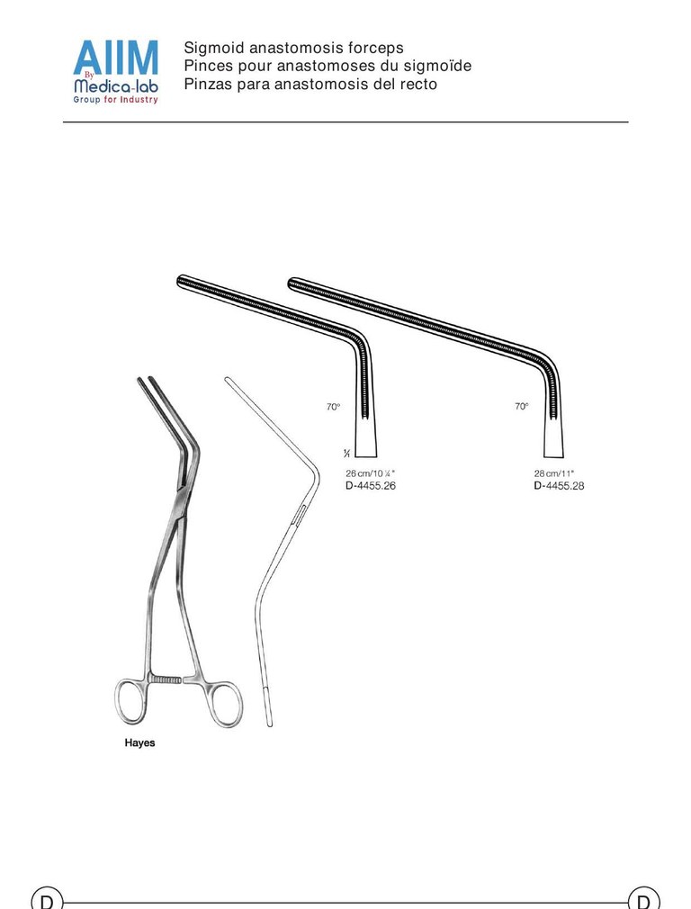 Sigmoid Anastomosis Forceps (Hayes)