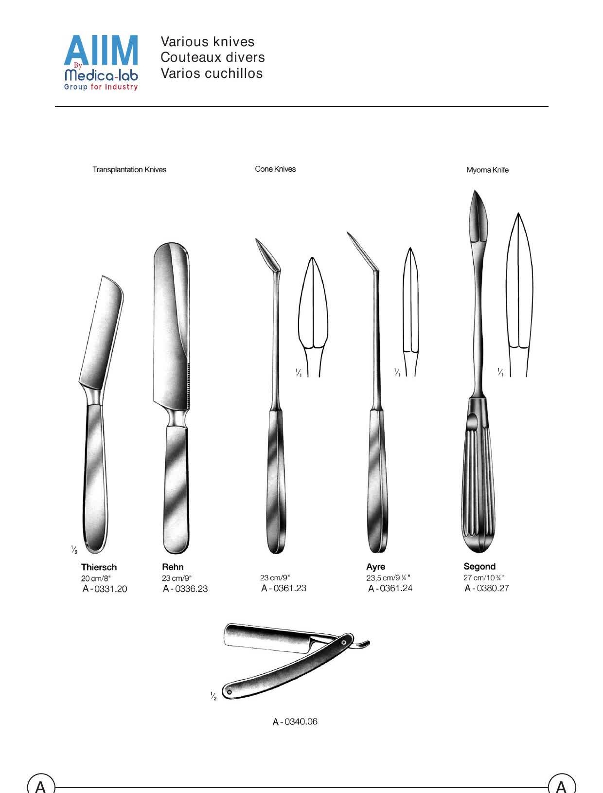 Skin Grafting Knife, Thiersch Pattern
