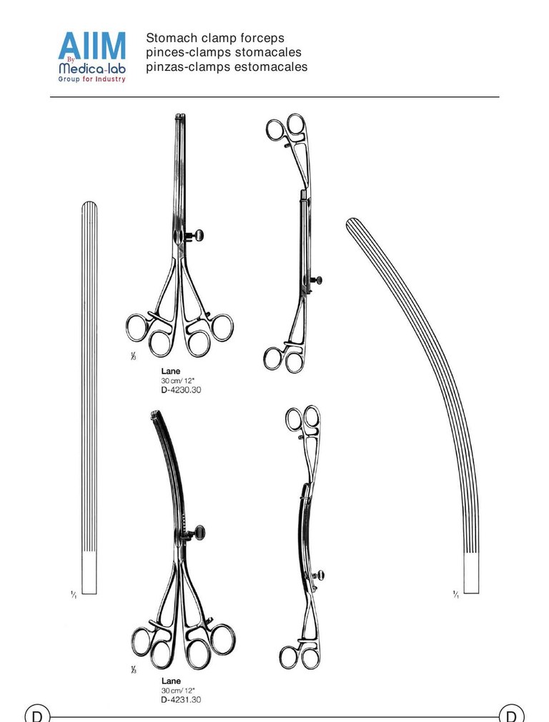 Stomach Clamp Forceps (Lane)