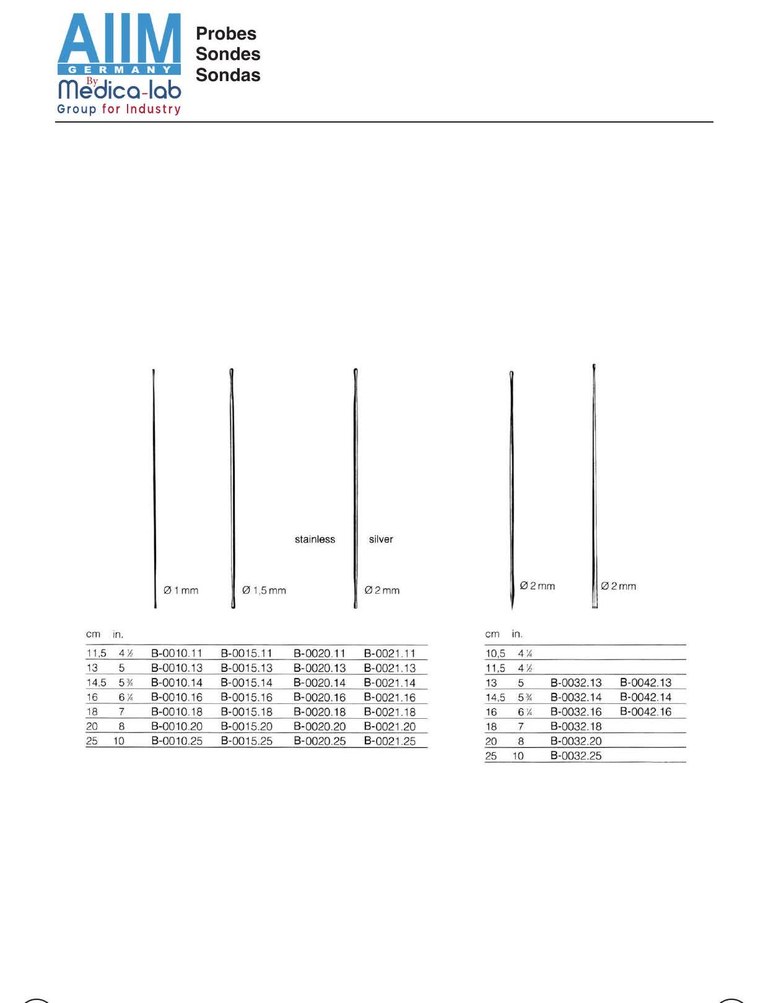 Straight Dental Probe