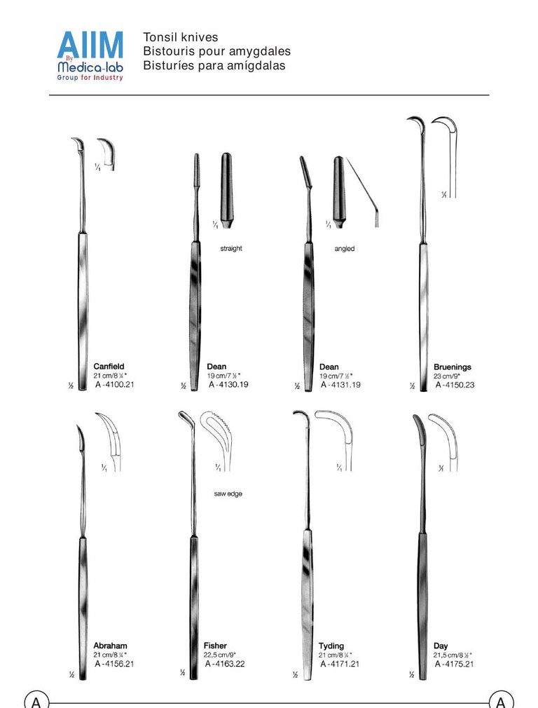 Tonsil Knife, Dean Pattern