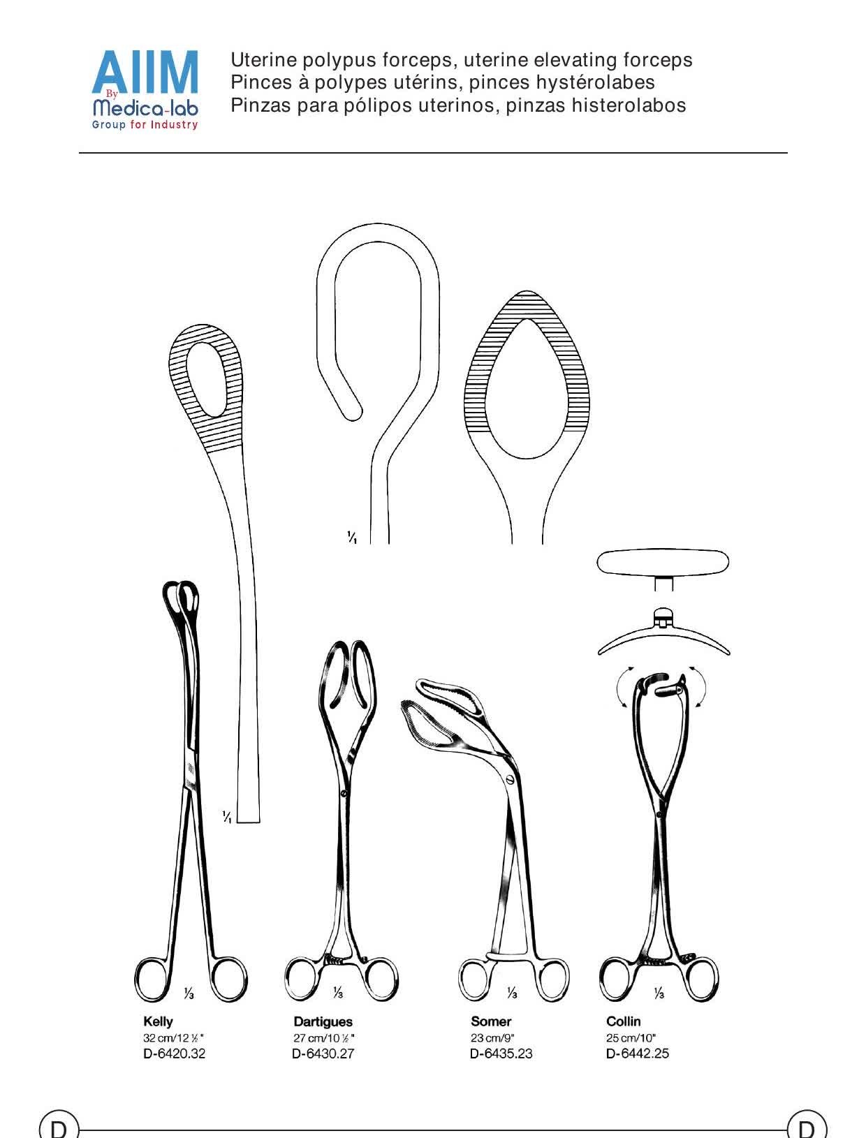 Pinces à Polype Utérin et de Préhension