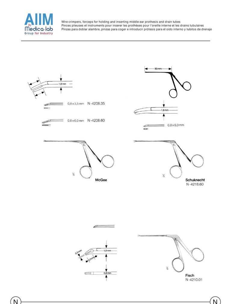 Wire Crimping and Middle-Ear Prosthesis Forceps